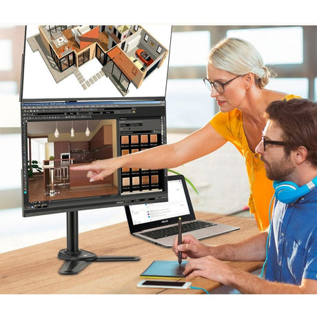 Freestanding Adjusting Vertical Dual Monitor Steel Stand 17" to 32"