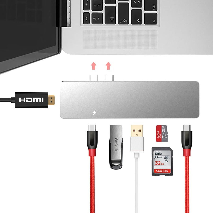 4XEM Multi-Port Travel Docking Station for MacBook air & pro