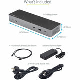 StarTech.com Thunderbolt Dock w/USB-C Host Compatibility - Dual 4K 60Hz DP 1.4 or HDMI TB/USB-C Docking Station - 1x 8K - 96W PD/5xUSB