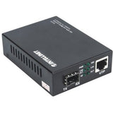 Intellinet 10GBase-T to 10GBase-R Media Converter, 1 x 10 GB SFP+ Slot, 1 x 10GB RJ45 Port (With 2 Pin Euro Power Adapter)