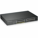 ZYXEL GS1900-24EP 24-Port Gigabit Smart Managed PoE Switch (Compact Design) | 12 PoE+ Ports at 130W
