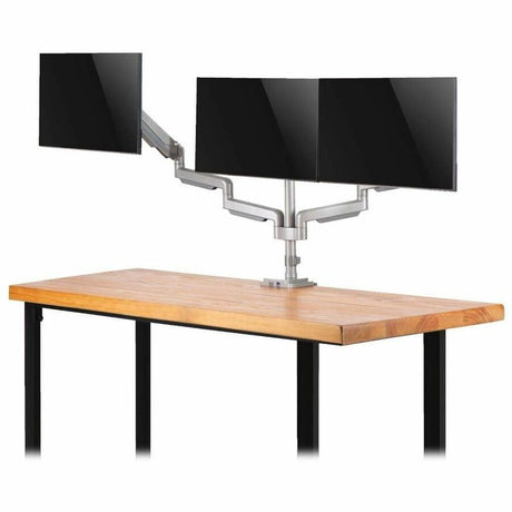 Eaton Tripp Lite Series Triple-Display Gas-Spring Flex-Arm Desktop Clamp and Grommet for 17" to 30" Flat-Screen Displays - USB and Audio Ports, Aluminum