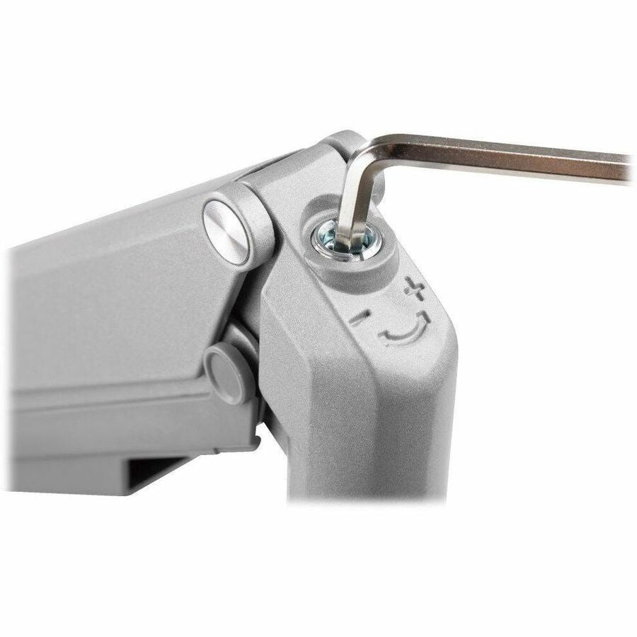 Eaton Tripp Lite Series Single-Display Gas Spring-Arm Desktop Clamp or Grommet for 13" to 34" Displays - USB and Audio Ports, Aluminum