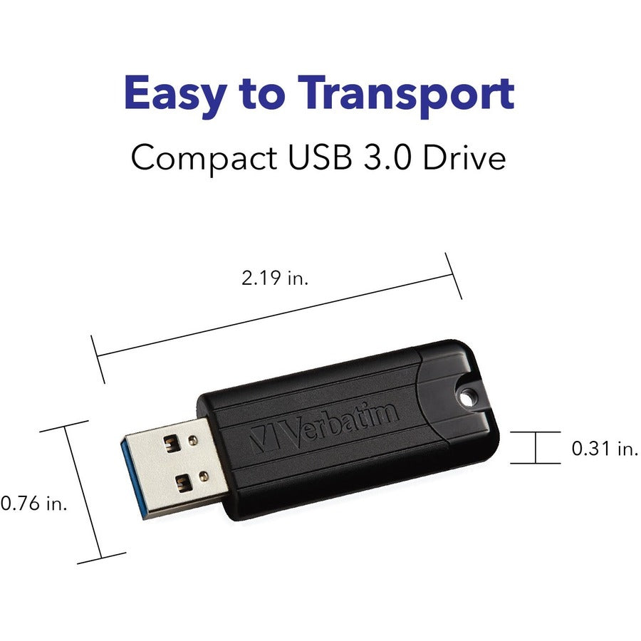 Microban 32GB PinStripe USB 3.2 Flash Drive Business Pack