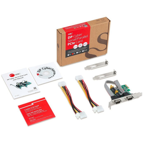 SIIG 2 Port DP Cyber RS-232 2S PCIe Card - 250Kbps