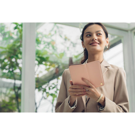 Moshi Overture Carrying Case (Wallet) Apple iPhone 12, iPhone 12 Pro Smartphone - Luna Pink