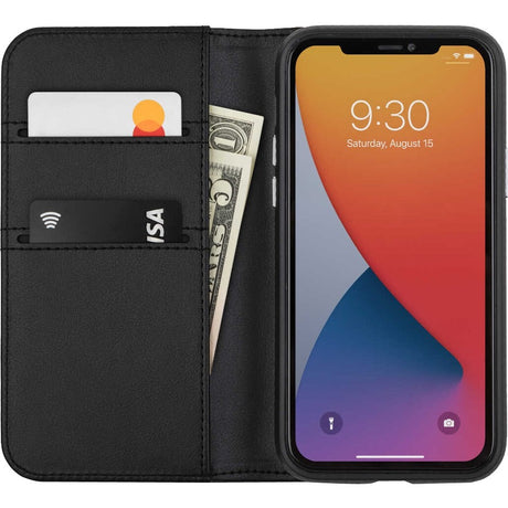 Moshi Overture Carrying Case (Wallet) Apple iPhone 12 Pro Max Smartphone - Jet Black
