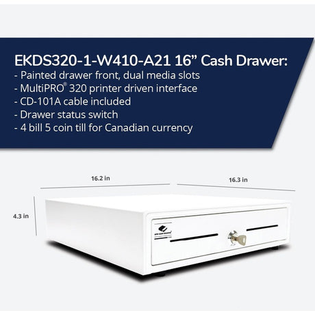 ARLO CASH DRAWER WHITE 16