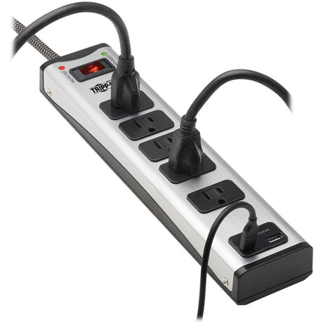 Eaton Tripp Lite Series 5-Outlet Surge Protector with 1 USB-A and 1 USB-C (3.9A Shared) - 6 ft. Cord, 2100 Joules, Metal Housing