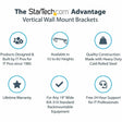 StarTech.com 5U Vertical Wall Mount Rack, 19" Wall Mounting Bracket, Open Low Profile Network/Server Room/Data/AV/IT/Patch Panel/Equipment