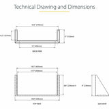 StarTech.com 5U Vertical Wall Mount Rack, 19" Wall Mounting Bracket, Open Low Profile Network/Server Room/Data/AV/IT/Patch Panel/Equipment