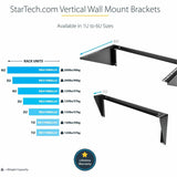 StarTech.com 5U Vertical Wall Mount Rack, 19" Wall Mounting Bracket, Open Low Profile Network/Server Room/Data/AV/IT/Patch Panel/Equipment