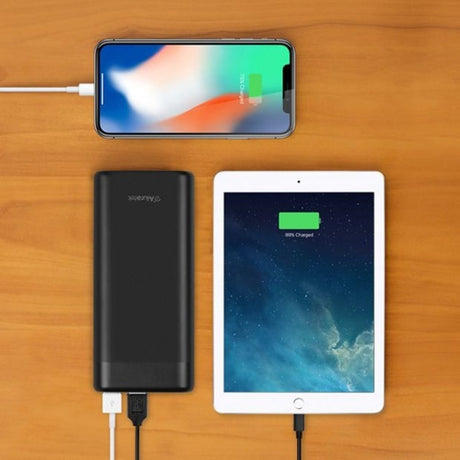 Aluratek 20,000mAh 65W Fast Charge PD Power Bank with USB Type-C