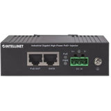 Intellinet Industrial Gigabit High-Power PoE+ Injector, 1 x 30 W Port, IEEE 802.3at/af Power over Ethernet (PoE+/PoE), Metal Housing
