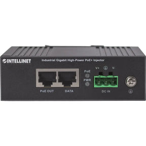 Intellinet Industrial Gigabit Ultra PoE Injector, 1 x 60 W Port, IEEE 802.3bt/at/af Power over Ethernet (Ultra POE/PoE+/PoE), Metal Housing