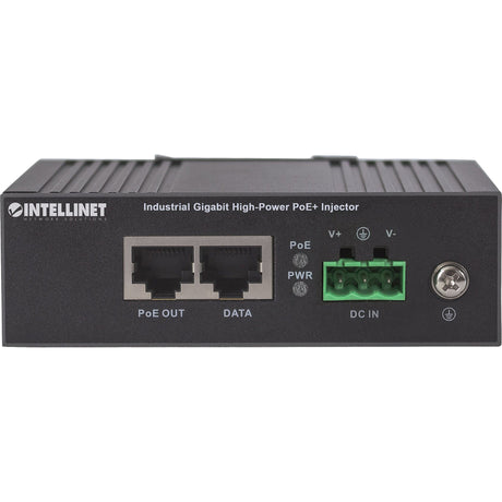 Intellinet Industrial Gigabit Ultra PoE Injector, 1 x 60 W Port, IEEE 802.3bt/at/af Power over Ethernet (Ultra POE/PoE+/PoE), Metal Housing