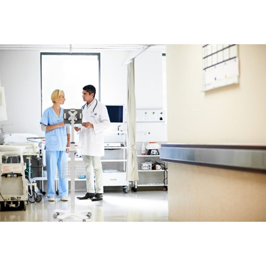 CTA Digital Medical Mobile Floor Stand with VESA Tablet Security Holder
