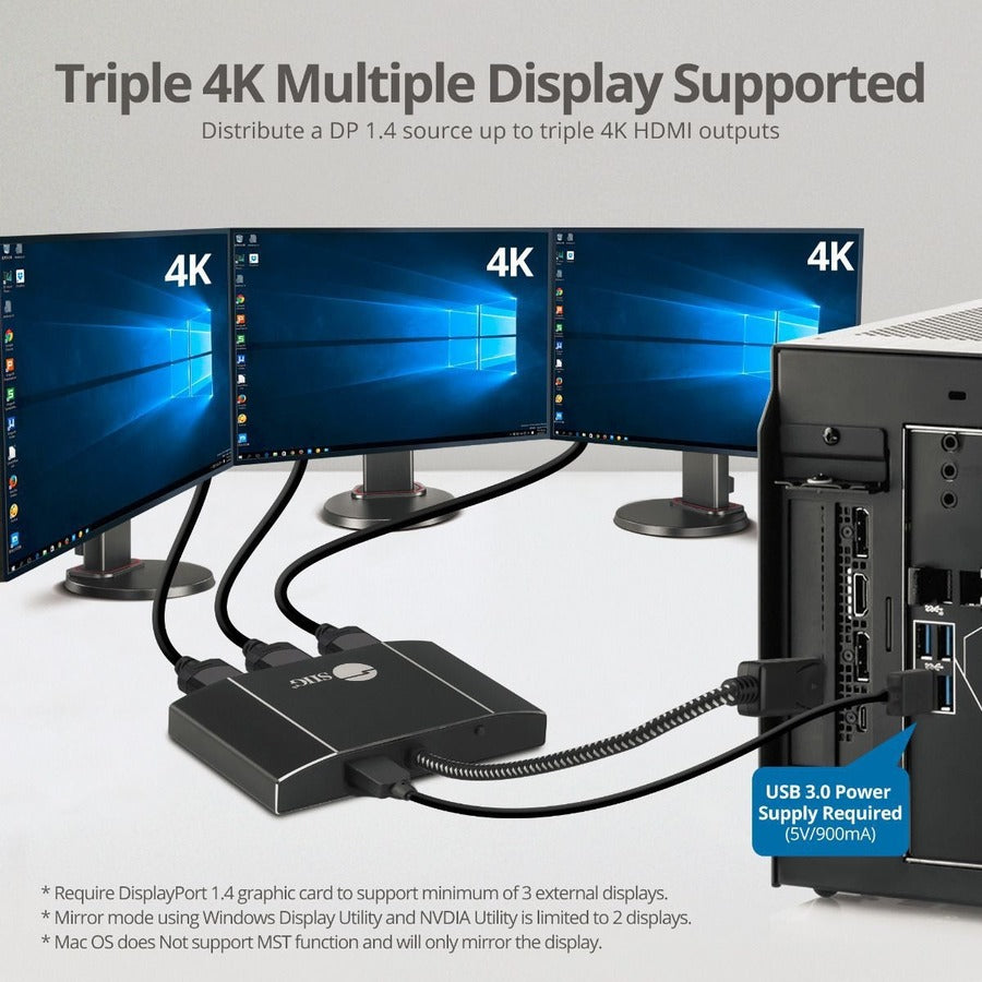 TRIPLE 4K DP 1.4- HDMI MST HUB