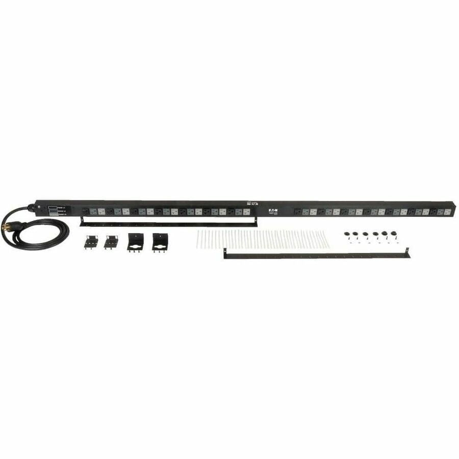 Eaton Tripp Lite Series 5.7kW 3-Phase Basic PDU - 42 NEMA 5-15/20R 120V Outlets, 208V L21-20P Input, 6 ft. Cord, 70 in. 0U Rack