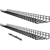 Eaton Tripp Lite Series Wire Mesh Cable Tray - 150 x 50 x 1500 mm (6 in. x 2 in. x 5 ft.), 2-Pack
