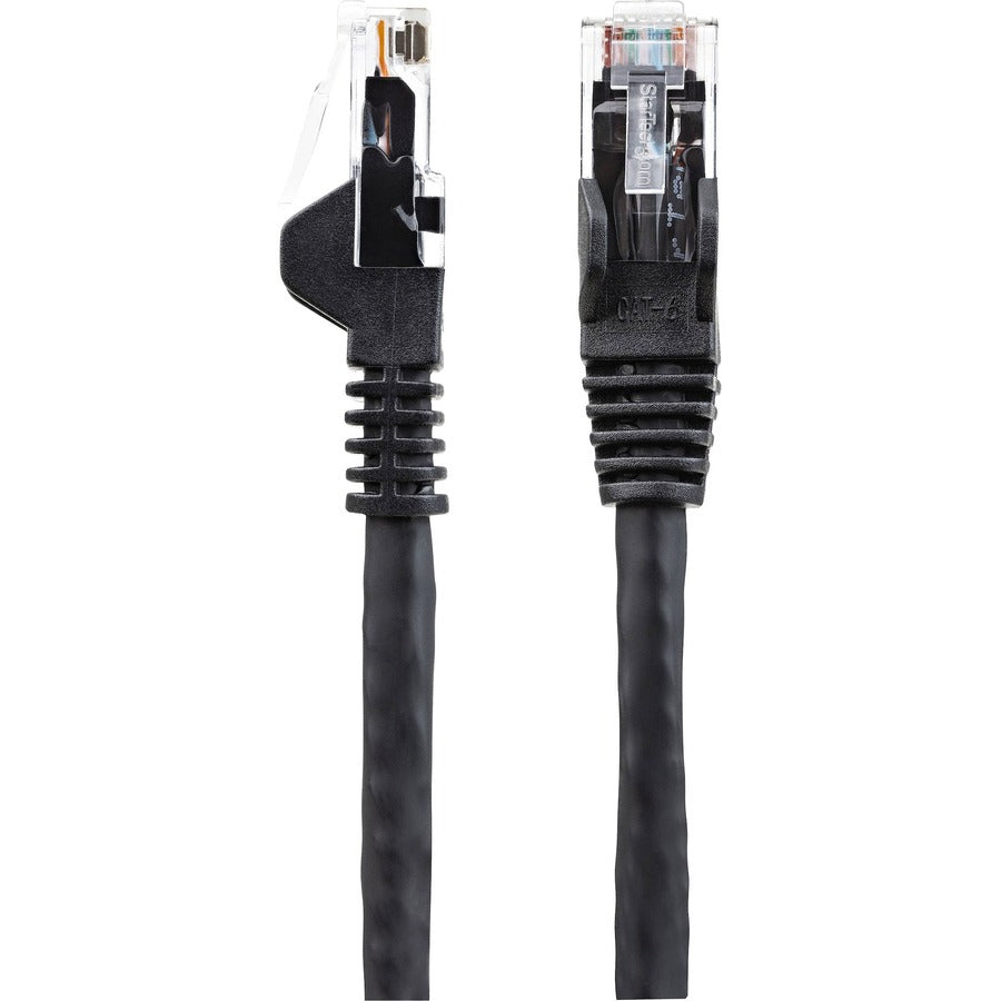 StarTech.com 6in (15cm) CAT6 Ethernet Cable, LSZH (Low Smoke Zero Halogen) 10 GbE Snagless 100W PoE UTP RJ45 Black Network Patch Cord, ETL
