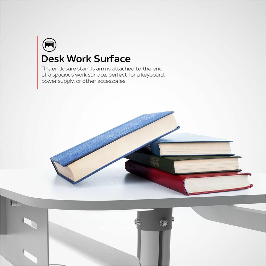 CTA Digital Medical Grade Anti-Microbial VESA Floor Stand with Universal Security Enclosure