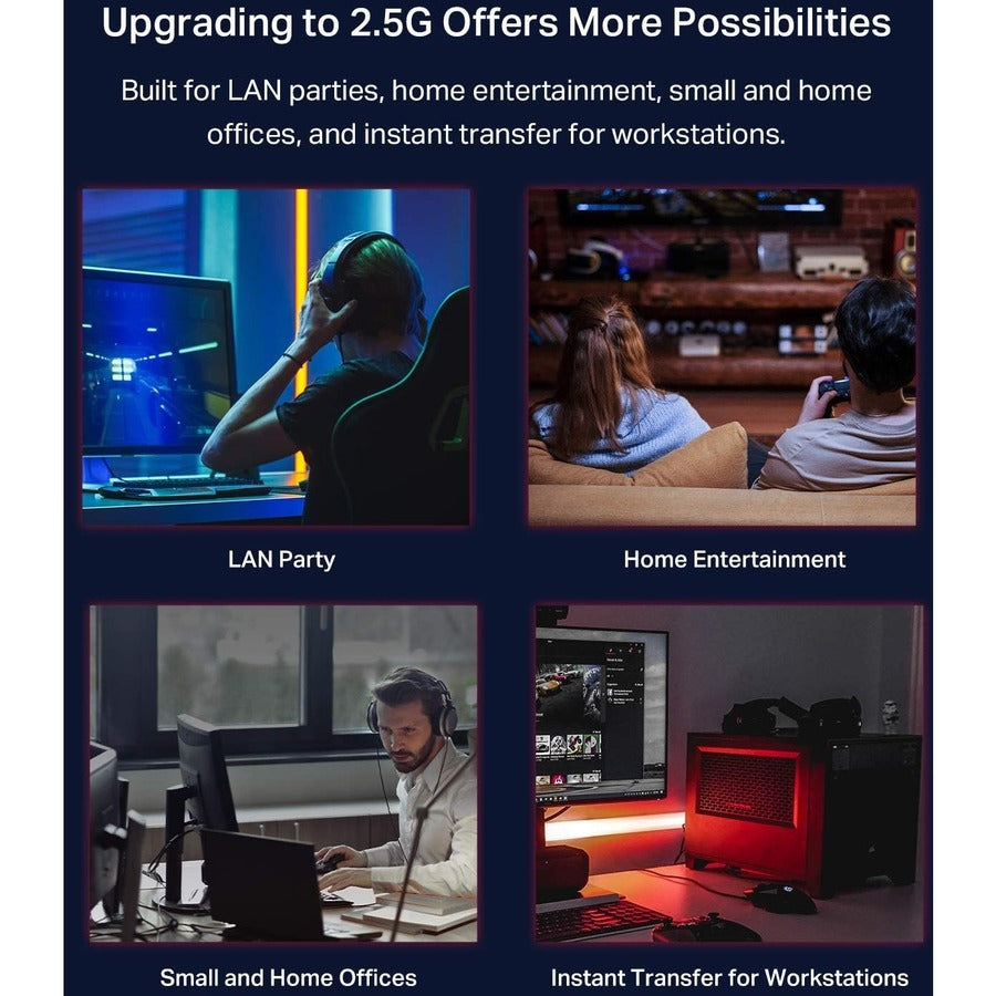 TP-Link TL-SG108-M2 - 8-Port Multi-Gigabit Unmanaged Network Switch