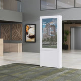 47 PORTRAIT FLOOR KIOSK WHITE