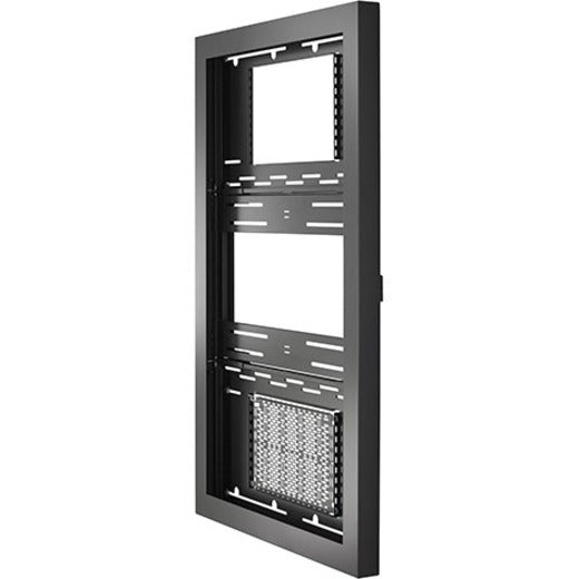 Chief Impact 55" Portrait On-Wall Kiosk - With Protective Glass - Black