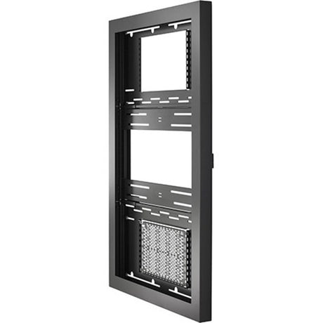 Chief Impact 55" Portrait On-Wall Kiosk - With Protective Glass - Black