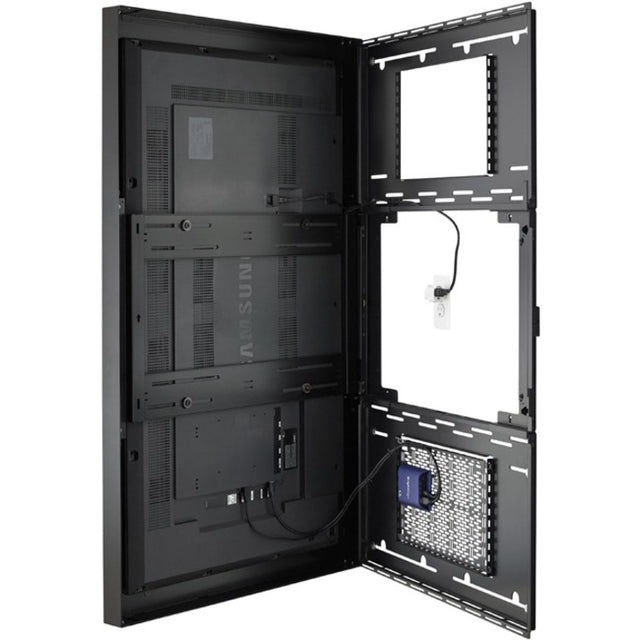 Chief Impact On-Wall Kiosk with Protective Glass - Portrait 70 Inch Black