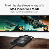 ATEN 2-Port True 4K DisplayPort MST Hub