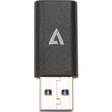 V7 USB A USB 3.2 Gen1 Male to USB-C Female 5 Gbps Black