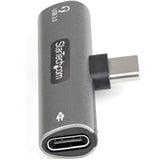 StarTech.com USB C Audio & Charge Adapter, USB-C Audio Adapter, USB C Audio Headset Port and USB Type-C PD Charger, For USB-C Phone/Tablet
