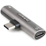 StarTech.com USB C Audio & Charge Adapter, USB-C Audio Adapter, USB C Audio Headset Port and USB Type-C PD Charger, For USB-C Phone/Tablet