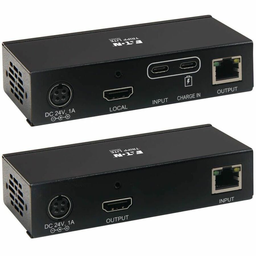 Eaton Tripp Lite Series USB-C to HDMI over Cat6 Extender Kit, KVM Support, 4K 60Hz, 4:4:4, USB, PoC, HDCP 2.2, up to 230 ft., TAA