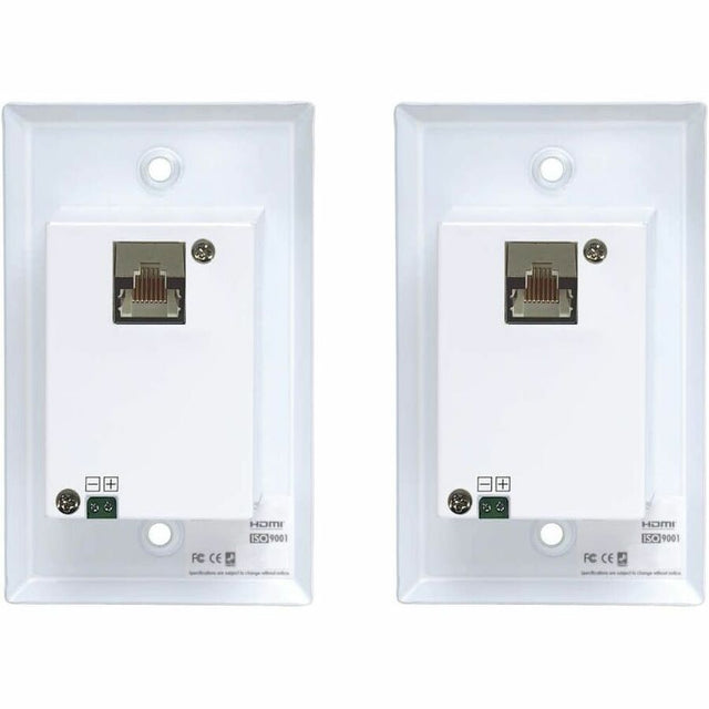 Eaton Tripp Lite Series HDMI over Cat6 Extender Kit, Wallplate, 4K 60Hz, 4:4:4, IR, PoC, HDR, HDCP 2.2, 230 ft., TAA
