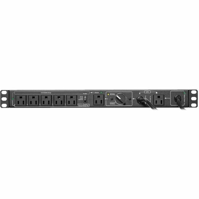 Eaton Tripp Lite Series 100-125V 12A Single-Phase Hot-Swap PDU with Manual Bypass - 6 NEMA 5-15R Outlets, 2 5-15P Inputs, 1U Rack/Wall