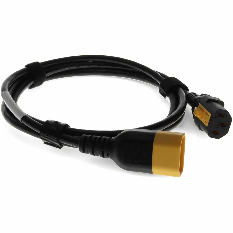 AddOn 6ft C13 (Locking) Female to C14 (Locking) Male 18AWG Black 100-250V Power Cable