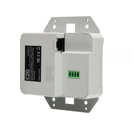 C2G Dual 4K HDMI HDBaseT plus USB-C, 3.5mm, USB-B over Cat Extender Dual Gang Wall Plate Transmitter