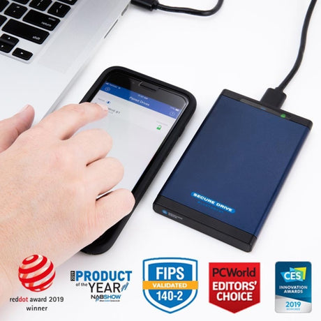 SecureDrive 1 TB Portable Hard Drive - External