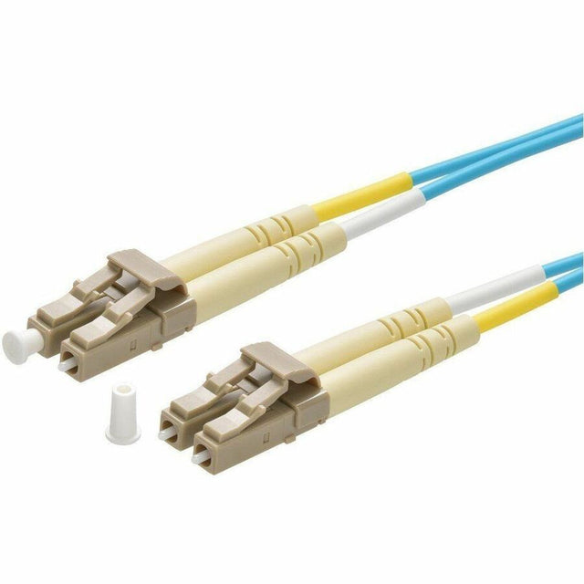 Monoprice Multi-Mode OM4 Fiber Optic Cable - LC-LC UL 2mm 50/125 OFNR Duplex Aqua 7m