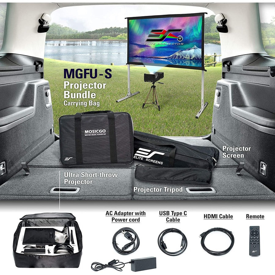 EliteProjector MosicGO Sport MGS-OM120 Ultra Short Throw DLP Projector - 16:9 - Portable - Black