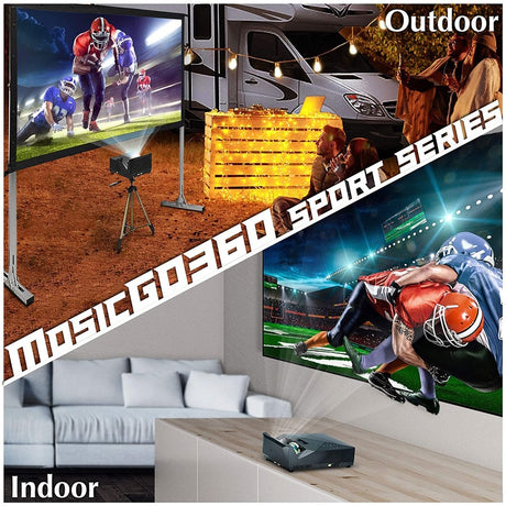 EliteProjector MosicGO MGS-AR100W Ultra Short Throw DLP Projector - 16:9 - Portable - Black