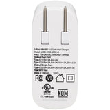 Eaton Tripp Lite Series Dual-Port Compact USB-C Wall Charger - GaN Technology, 68W PD Charging (50W+18W), White