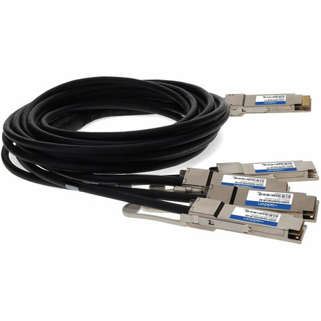 AddOn MSA and TAA Compliant 200GBase-CU QSFP-DD 200G to 4xQSFP28 50G NRZ Direct Attach Cable (Passive Twinax, 1m)