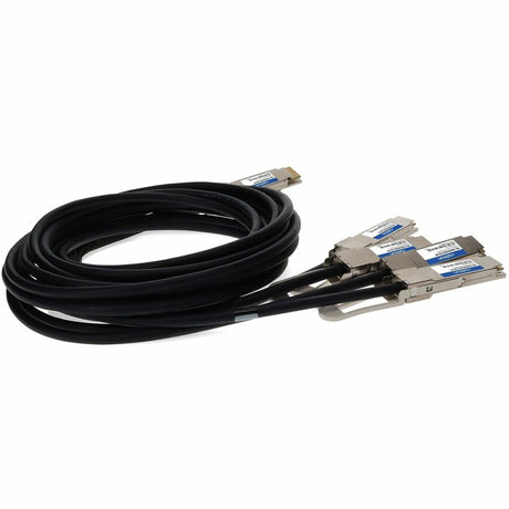 AddOn Dell DAC-Q56DD-4Q56-2-5M Compatible TAA Compliant 400GBase-CU QSFP-DD 400G to 4xQSFP56 100G PAM-4 Direct Attach Cable (Passive Twinax, 2.5m)
