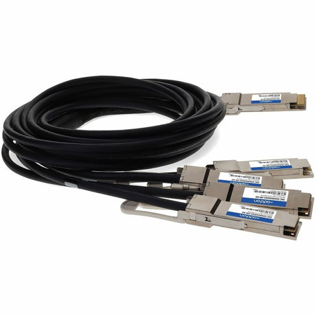 AddOn Dell DAC-Q56DD-4Q56-2-5M Compatible TAA Compliant 400GBase-CU QSFP-DD 400G to 4xQSFP56 100G PAM-4 Direct Attach Cable (Passive Twinax, 2.5m)