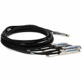 AddOn MSA and TAA Compliant 400GBase-CU QSFP-DD 400G to 4xQSFP56 100G PAM-4 Direct Attach Cable (Passive Twinax, 2m)