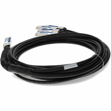 AddOn MSA and TAA Compliant 400GBase-CU QSFP-DD 400G to 4xQSFP56 100G PAM-4 Direct Attach Cable (Passive Twinax, 2m)